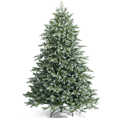 Costway 7ft Artificial Christmas Spruce Hinged Tree W/ 1260 Mixed PE & PVC Tips 9 Costway 7ft Artificial Christmas Spruce Hinged Tree W/ 1260 Mixed PE & PVC Tips - Image 9