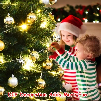 Costway 5'/6'/7'/8' /9' PVC Artificial Pencil Christmas Tree Slim Green 6 Costway 5'/6'/7'/8' /9' PVC Artificial Pencil Christmas Tree Slim Green - Image 6