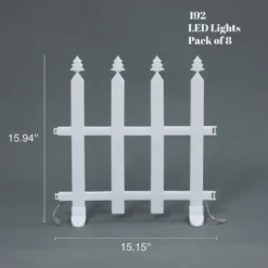 LuxenHome 8-Piece Light Show Fence Design Outdoor Holiday Decoration White 16 LuxenHome 8-Piece Light Show Fence Design Outdoor Holiday Decoration White -Northlight Sale Store GUEST 83763bb0 873b 4bab b6c2 fe750b2b5cb9