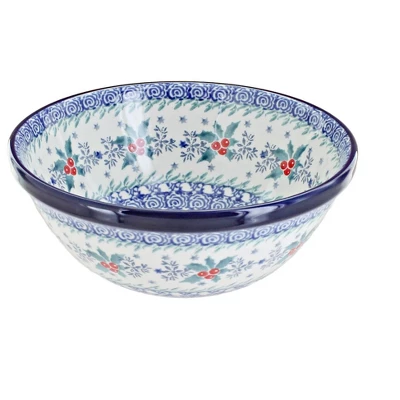 Blue Rose Polish Pottery Ceramika Artystyczna Cereal Bowl 6 Blue Rose Polish Pottery Ceramika Artystyczna Cereal Bowl - Image 6