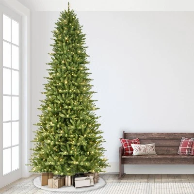 Puleo 10ft Pre-lit Artificial Christmas Tree Full Forest Fir: 900 Clear Lights, Hinged Branches, Indoor Use 3 Puleo 10ft Pre-lit Artificial Christmas Tree Full Forest Fir: 900 Clear Lights, Hinged Branches, Indoor Use - Image 3