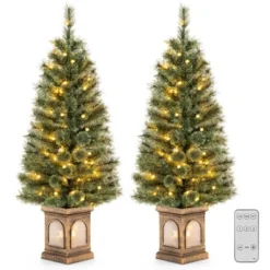 Costway 4 FT Pre-Lit Potted Christmas Tree Pine Needles 3 Dynamic Modes Remote Control -Northlight Sale Store GUEST 84eab7f9 d16c 42c7 b679 6c685f59ab6a