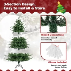 Costway 6/7 FT Pre-Lit Artificial Christmas Tree Hinged 788/1130 Branch Tips & 280/380 LED Lights 16 Costway 6/7 FT Pre-Lit Artificial Christmas Tree Hinged 788/1130 Branch Tips & 280/380 LED Lights -Northlight Sale Store GUEST 856556f7 bfca 48e7 80ca fc9ae7e378ea