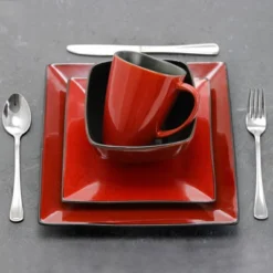 16pc Stoneware Heart Dinnerware Set Red - Elama 5 16pc Stoneware Heart Dinnerware Set Red - Elama -Northlight Sale Store GUEST 8672e051 9942 42c5 addf 838c9769eda5