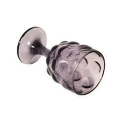 Slickblue Set Of 6 Vintage Purple Mouth-Blown Beverage Goblets - Dishwasher Safe