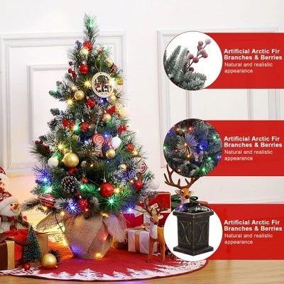Christmas Tree With 78 Multi-Color Lights, 3 Ft Pre-Lit Artificial Christmas Decoration 6 Christmas Tree With 78 Multi-Color Lights, 3 Ft Pre-Lit Artificial Christmas Decoration - Image 6