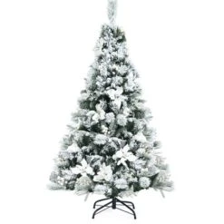 Costway 5ft/6ft/7ft/8ft Snow Flocked Hinged Christmas Tree W/ Berries & Poinsettia Flowers 20 Costway 5ft/6ft/7ft/8ft Snow Flocked Hinged Christmas Tree W/ Berries & Poinsettia Flowers -Northlight Sale Store GUEST 88bdc278 119f 4ed4 b3e4 2457817b09b9