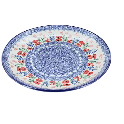 Blue Rose Polish Pottery Ceramika Artystyczna Dinner Plate 7 Blue Rose Polish Pottery Ceramika Artystyczna Dinner Plate - Image 7