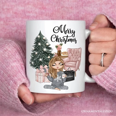 Glamorous Girl Christmas Mug, Fashionista Teenager Holiday Gift (Non-Custom Only)| OrnamentallyYou 2 Glamorous Girl Christmas Mug, Fashionista Teenager Holiday Gift (Non-Custom Only)| OrnamentallyYou - Image 2