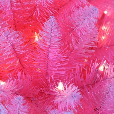 4ft Pre-Lit Fashion Artificial Christmas Tree Pink - Puleo: Incandescent Lights, Easy Setup 2 4ft Pre-Lit Fashion Artificial Christmas Tree Pink - Puleo: Incandescent Lights, Easy Setup - Image 2