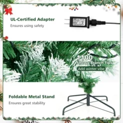 Costway 7.5FT Pre-Lit Snowy Upside Down Christmas Tree 1100 Tips W/ 400 Lights & 8 Modes 16 Costway 7.5FT Pre-Lit Snowy Upside Down Christmas Tree 1100 Tips W/ 400 Lights & 8 Modes -Northlight Sale Store GUEST 8b357b67 5e58 4515 bfe4 cc2987dfcb25