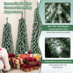 Costway 4' 5' 6' Artificial Christmas Tree Set Of 3 With Realistic Accumulated Snow 15 Costway 4' 5' 6' Artificial Christmas Tree Set Of 3 With Realistic Accumulated Snow -Northlight Sale Store GUEST 8b930789 c199 4ff3 8592 b7df42634f23