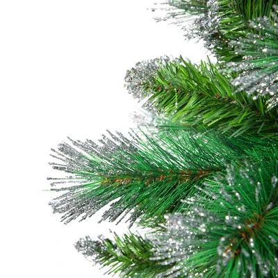 Northlight Two-Tone Spruce Pine Glitter Tip Medium Artificial Christmas Tree - 6' - Unlit 5 Northlight Two-Tone Spruce Pine Glitter Tip Medium Artificial Christmas Tree - 6' - Unlit - Image 5