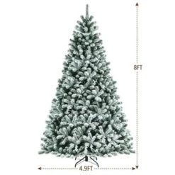 Costway 8ft Pre-lit Snow Flocked Hinged Christmas Tree W/1502 Tips & Metal Stand 11 Costway 8ft Pre-lit Snow Flocked Hinged Christmas Tree W/1502 Tips & Metal Stand -Northlight Sale Store GUEST 8c2f7742 e9b2 4469 9173 ca8ef1f8badb