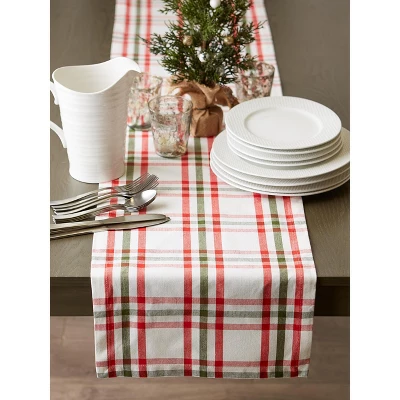 Design Imports Christmas Nutcracker Plaid Table Runner, Red/Green, 14X108" 3 Design Imports Christmas Nutcracker Plaid Table Runner, Red/Green, 14X108" - Image 3
