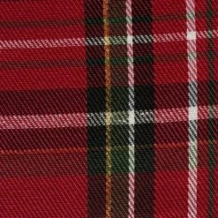 Design Imports Christmas Metallic Plaid Table Runner, Red Tartan, 14X72"