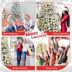 Costway 6/7.5/9 Ft Snow Flocked Hinged Artificial Christmas Tree Unlit Metal 19 Costway 6/7.5/9 Ft Snow Flocked Hinged Artificial Christmas Tree Unlit Metal -Northlight Sale Store GUEST 8e840c40 851a 4b9a a798 940395f23802