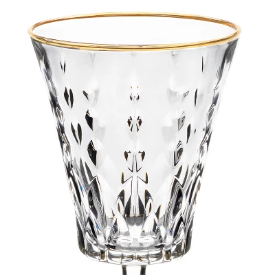 Lorren Home Trends Marilyn Gold White Wine Goblets, Set Of 4 2 Lorren Home Trends Marilyn Gold White Wine Goblets, Set Of 4 - Image 2