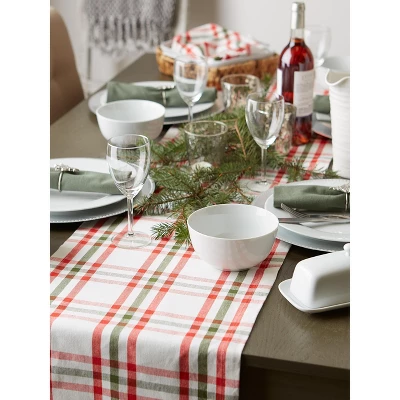Design Imports Christmas Nutcracker Plaid Table Runner, Red/Green, 14X108" 6 Design Imports Christmas Nutcracker Plaid Table Runner, Red/Green, 14X108" - Image 6