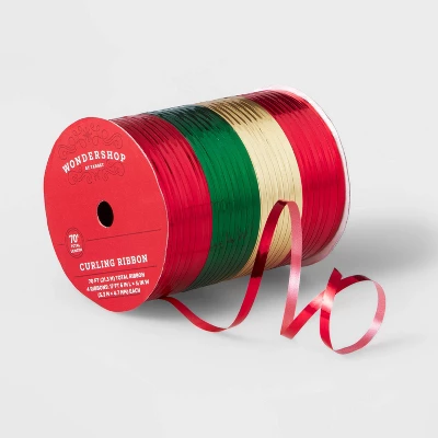 4 End Curl Christmas Ribbon 70' - Wondershop™ 3 4 End Curl Christmas Ribbon 70' - Wondershop™ - Image 3