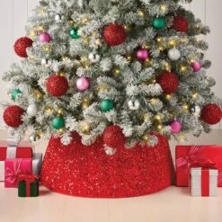 Christmas Roll Up Sequin Collar Red - Wondershop™