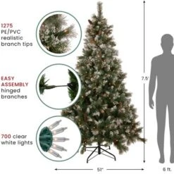 Northlight Real Touch™️ Pre-lit Snow Valley Pine Artificial Christmas Tree - 7.5' - Clear Lights 13 Northlight Real Touch™️ Pre-lit Snow Valley Pine Artificial Christmas Tree - 7.5' - Clear Lights -Northlight Sale Store GUEST 9224ab40 123b 4818 82b2 00a77e5d3a6e