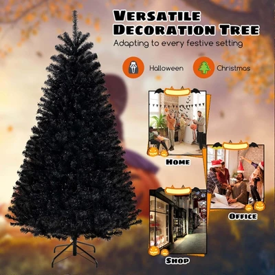 Costway 6/7/8 FT Halloween Tree Artificial Decoration Tree With 758/1040/1408 Branch Tips 6 Lighting Modes 6 Costway 6/7/8 FT Halloween Tree Artificial Decoration Tree With 758/1040/1408 Branch Tips 6 Lighting Modes - Image 6
