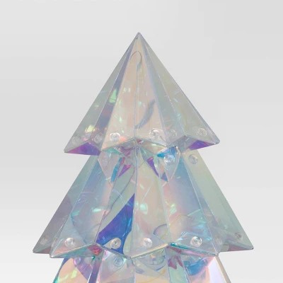9.6" Christmas Lit Iridescent Tree Decor - Wondershop™ 3 9.6" Christmas Lit Iridescent Tree Decor - Wondershop™ - Image 3