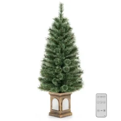 Costway 4 FT Pre-Lit Potted Christmas Tree Pine Needles 3 Dynamic Modes Remote Control -Northlight Sale Store GUEST 94e7f54c 45e2 4785 83d7 186973932ff7