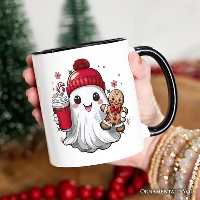 Cute Ghost Christmas Mug, Adorable Gingerbread And Cocoa Holiday Gift (Non-Custom Only)| OrnamentallyYou 2 Cute Ghost Christmas Mug, Adorable Gingerbread And Cocoa Holiday Gift (Non-Custom Only)| OrnamentallyYou - Image 2