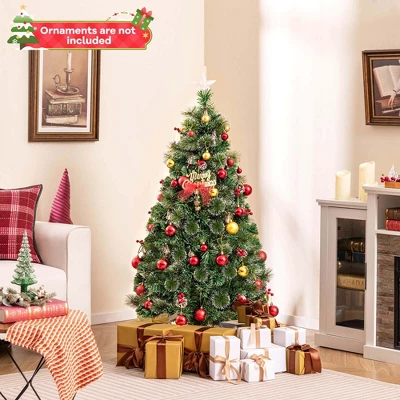 Costway 5/6/7 FT Christmas Tree Artificial Xmas Tree With 8 Lighting Modes 49/64/80 Warm LED Lights 1 Costway 5/6/7 FT Christmas Tree Artificial Xmas Tree With 8 Lighting Modes 49/64/80 Warm LED Lights