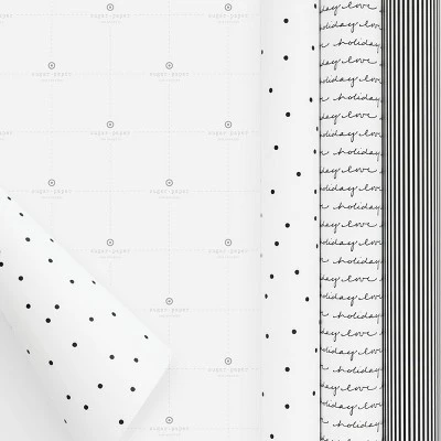 Black And White Gift Wrap Trio - Sugar Paper™+ Target 1 Black And White Gift Wrap Trio - Sugar Paper™+ Target