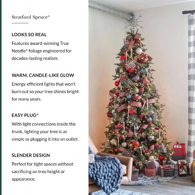 Balsam Hill 9' Clear LED Stratford Spruce Tree 6 Balsam Hill 9' Clear LED Stratford Spruce Tree - Image 6