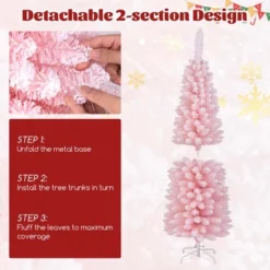 Costway 5/6/7/8 FT Artificial Pink Christmas Tree With 328/460/635/1000 Branch Tips Folding Metal Stand 19 Costway 5/6/7/8 FT Artificial Pink Christmas Tree With 328/460/635/1000 Branch Tips Folding Metal Stand -Northlight Sale Store GUEST 9981710e bb96 4e88 b4bb 3a3492c5b7d8