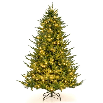 Costway 6/7 FT Pre-Lit Artificial Christmas Tree Hinged 788/1130 Branch Tips & 280/380 LED Lights 11 Costway 6/7 FT Pre-Lit Artificial Christmas Tree Hinged 788/1130 Branch Tips & 280/380 LED Lights - Image 11