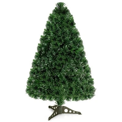 Costway 3Ft Pre-Lit Fiber Optic PVC Christmas Tree Tabletop Plastic 8 Costway 3Ft Pre-Lit Fiber Optic PVC Christmas Tree Tabletop Plastic - Image 8