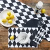 Split P Harlequin Table Runner - 54''L - Black