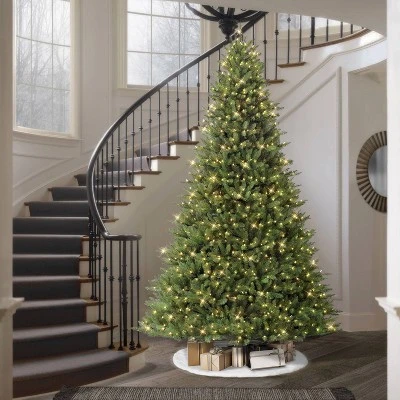 9ft Pre-lit Artificial Christmas Tree Full Forest Fir - Puleo: Hinged, Incandescent Lights, Easy Setup 5 9ft Pre-lit Artificial Christmas Tree Full Forest Fir - Puleo: Hinged, Incandescent Lights, Easy Setup - Image 5