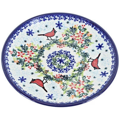 Blue Rose Polish Pottery Vena Dessert Plate 19 Blue Rose Polish Pottery Vena Dessert Plate - Image 19