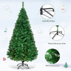 Costway 5Ft/6Ft/7Ft/8Ft Artificial PVC Christmas Tree W/Stand Holiday Season Indoor Outdoor Green 19 Costway 5Ft/6Ft/7Ft/8Ft Artificial PVC Christmas Tree W/Stand Holiday Season Indoor Outdoor Green -Northlight Sale Store GUEST 9dc9fc82 cf9d 4bb3 9069 f652bf1bd0f5