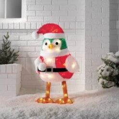 Incandescent Tinsel Santa Bird Christmas Novelty Sculpture Light With Clear Color Light Bulb - Wondershopâ˘