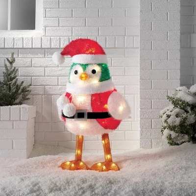 Incandescent Tinsel Santa Bird Christmas Novelty Sculpture Light With Clear Color Light Bulb - Wondershop™ 1 Incandescent Tinsel Santa Bird Christmas Novelty Sculpture Light With Clear Color Light Bulb - Wondershop™