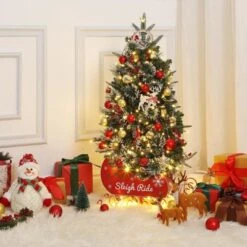 Homhougo 3ft Mini Artificial Christmas Tree With Realistic Spruce Tips & Sleigh Base, Great For Home Or Office Decoration -Northlight Sale Store GUEST 9f26fe9d 33f1 4514 a90a e8d925bf7595