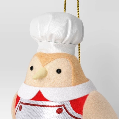 Christmas Fabric Chef Bird Ornament - Wondershop™ 2 Christmas Fabric Chef Bird Ornament - Wondershop™ - Image 2
