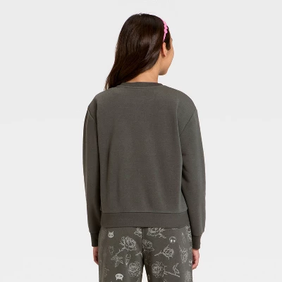 Disney Girls' The Nightmare Before Christmas Sally Fleece Crewneck Sweatshirt - Gray 2 Disney Girls' The Nightmare Before Christmas Sally Fleece Crewneck Sweatshirt - Gray - Image 2
