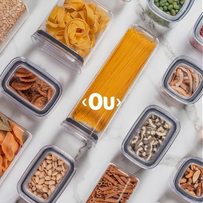 OU Airtight Food Storage Container, BPA Free Clear Plastic Food Storage Container With Leak Proof Lid, Stackable Kitchen Pantry Organizer 6 OU Airtight Food Storage Container, BPA Free Clear Plastic Food Storage Container With Leak Proof Lid, Stackable Kitchen Pantry Organizer - Image 6