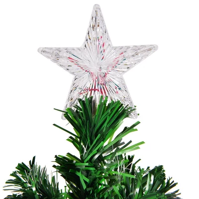 Costway 6FT Pre-Lit Fiber Optic Christmas Tree Multicolor Lights 4 Costway 6FT Pre-Lit Fiber Optic Christmas Tree Multicolor Lights - Image 4