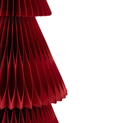 Northlight Tall Foldable Accordion Honeycomb Paper Christmas Tree - 4' - Red 5 Northlight Tall Foldable Accordion Honeycomb Paper Christmas Tree - 4' - Red - Image 5