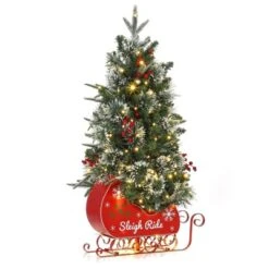 Homhougo 3ft Mini Artificial Christmas Tree With Realistic Spruce Tips & Sleigh Base, Great For Home Or Office Decoration -Northlight Sale Store GUEST a5649471 ebf7 499c bd0f f0a6b1d51836