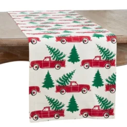 Saro Lifestyle Cotton Table Runner With Christmas Truck Design 7 Saro Lifestyle Cotton Table Runner With Christmas Truck Design -Northlight Sale Store GUEST a5f5ccce a2cd 4725 ad61 2ea03ca918d1